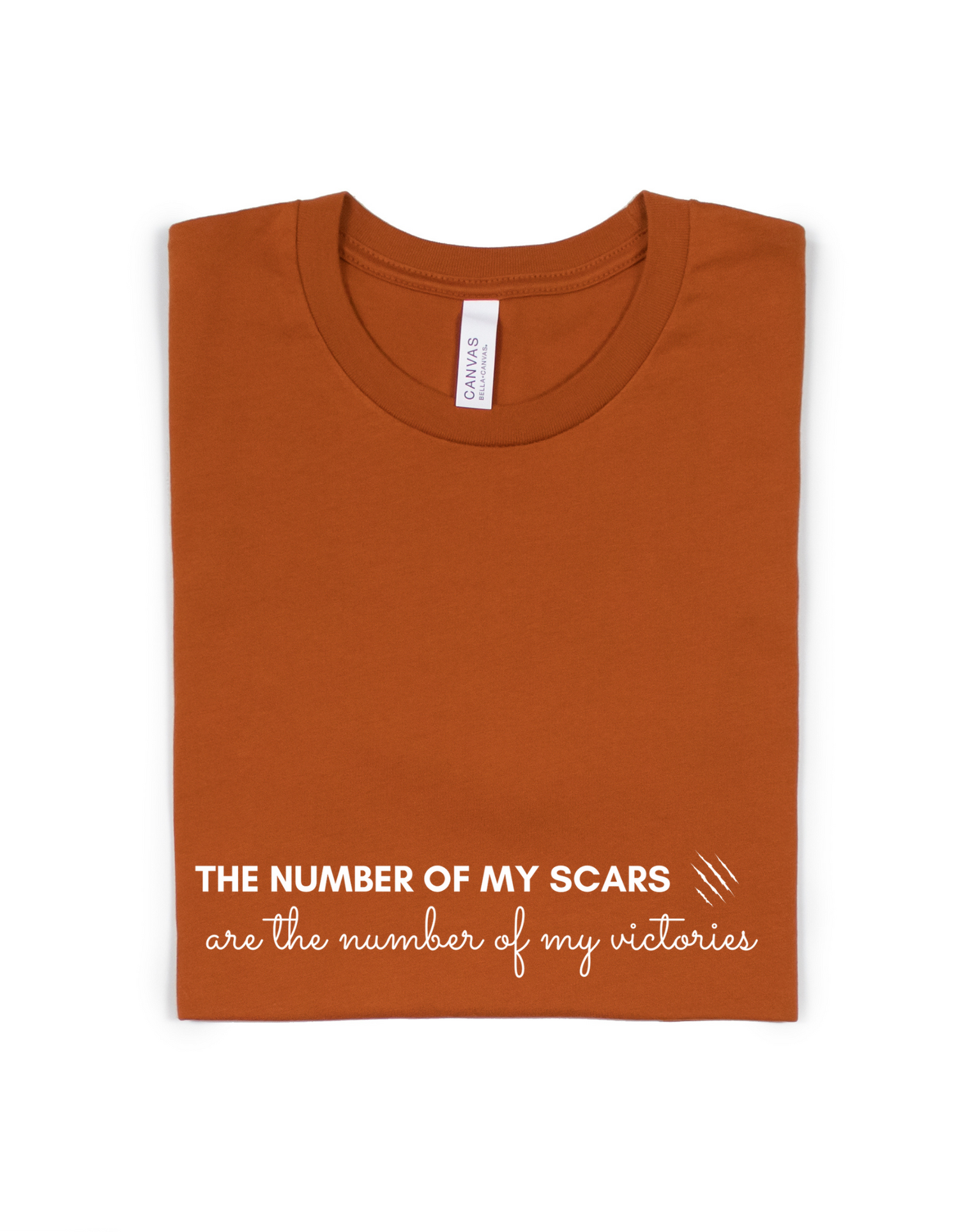 THE NUMBER OF MY SCARS ADULT UNISEX TEE