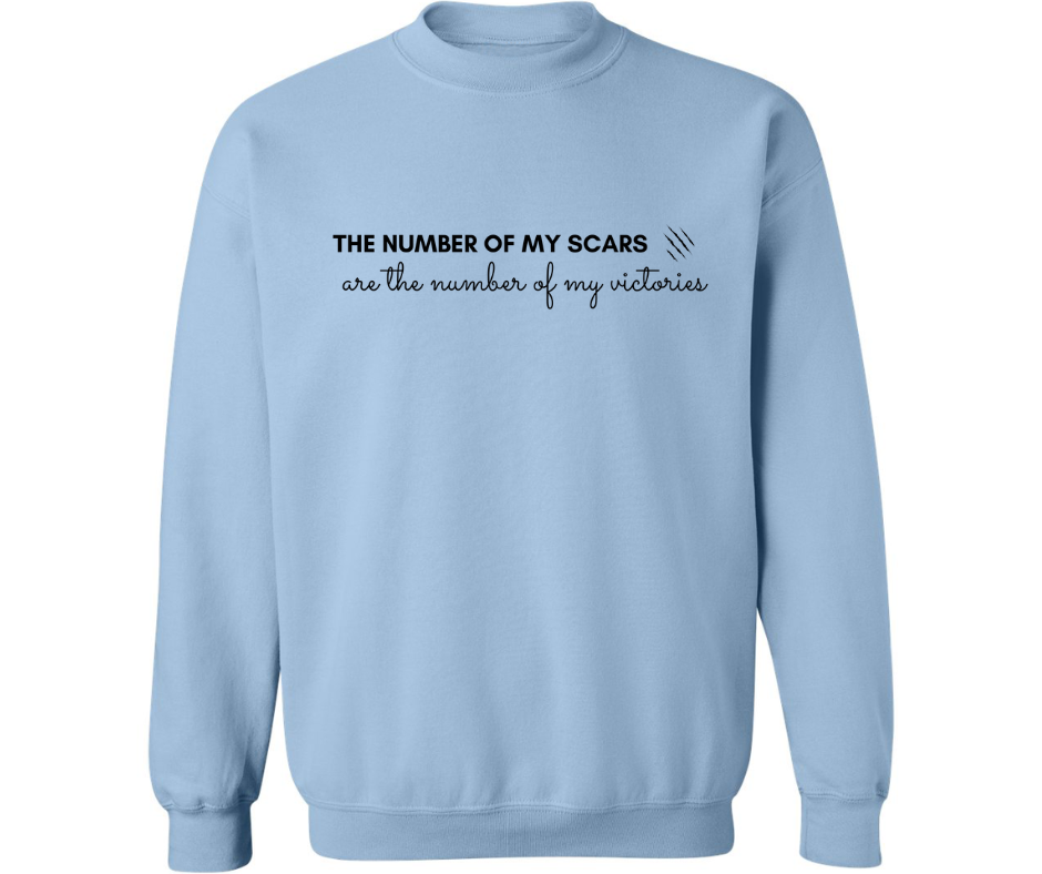 THE NUMBER OF MY SCARS CREWNECK