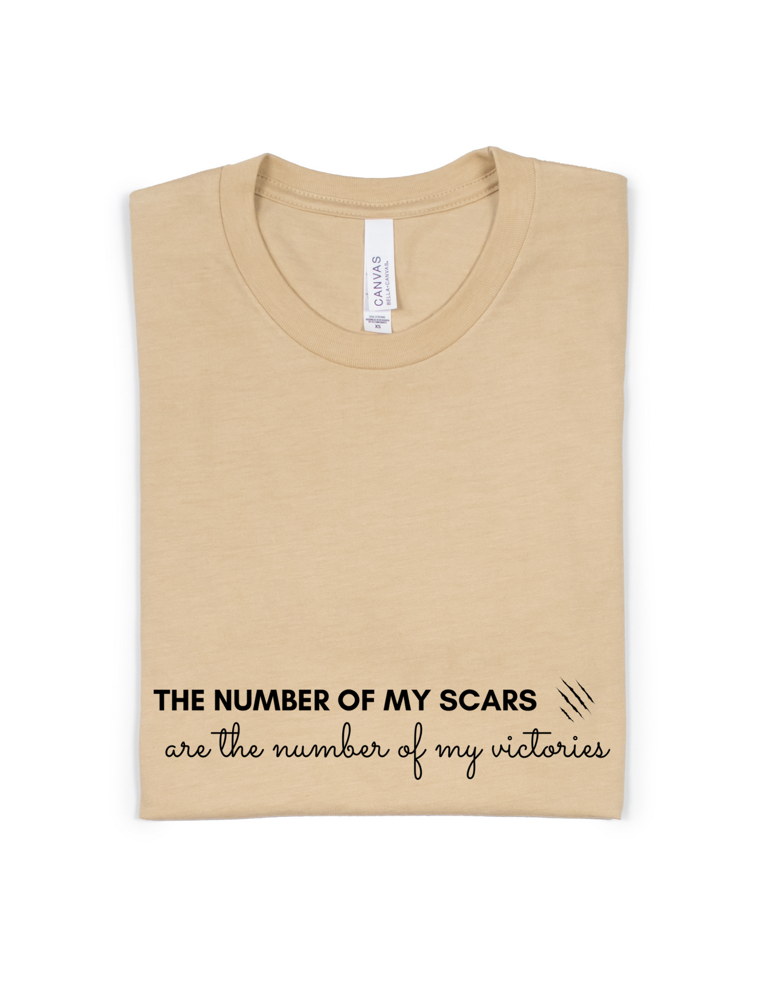 THE NUMBER OF MY SCARS ADULT UNISEX TEE